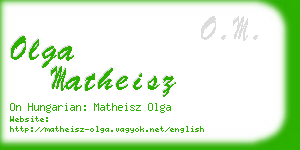 olga matheisz business card